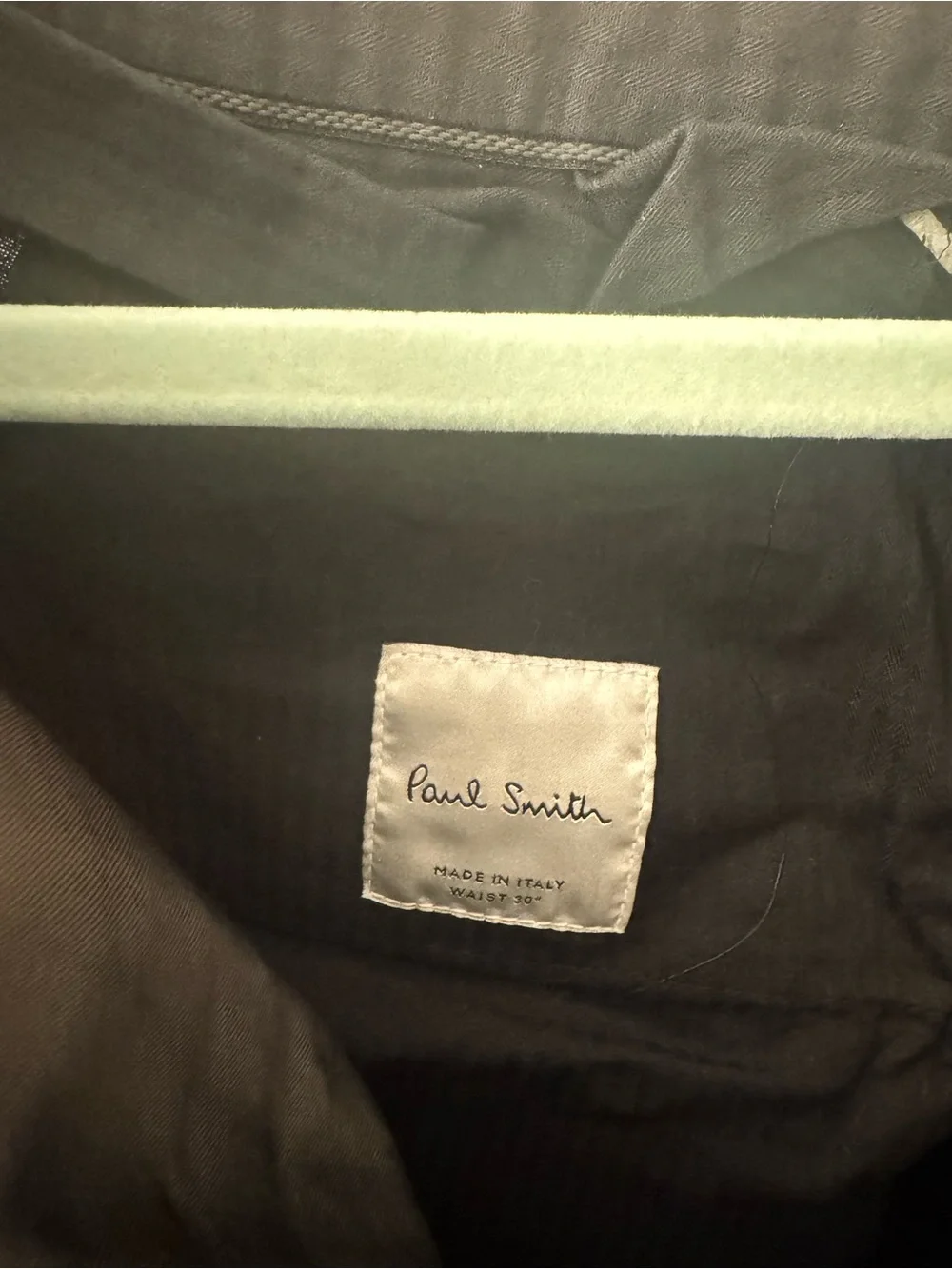 Made in Italy Paul Smith Black Textured Dress Trousers 30